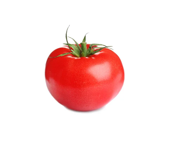 Frische Reife Bio Tomate Isoliert Auf Weiß — Stockfoto