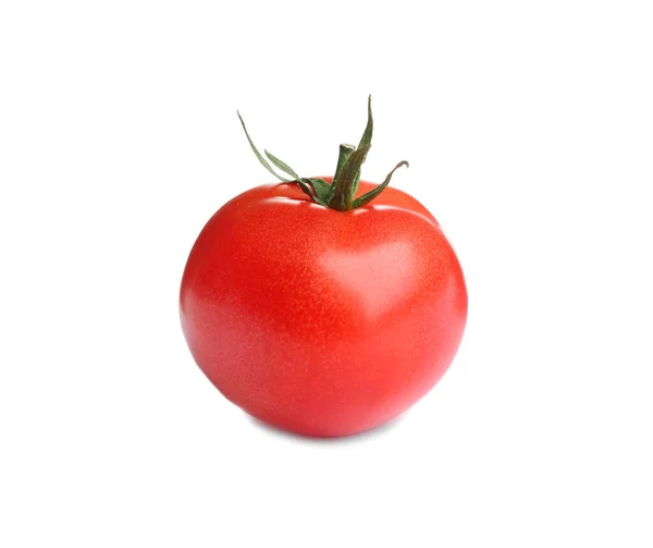 Frische Reife Bio Tomate Isoliert Auf Weiß — Stockfoto