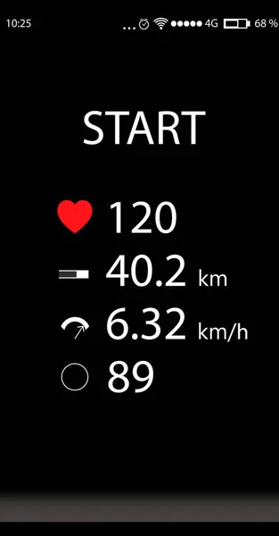 Illustration of fitness tracker app. Sport lifestyle