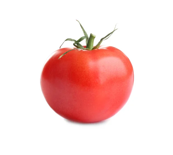 Tomate Orgânico Maduro Fresco Isolado Sobre Branco — Fotografia de Stock