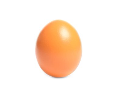 Paskalya kutlaması için portakal yumurtası beyaza izole edilmiş.