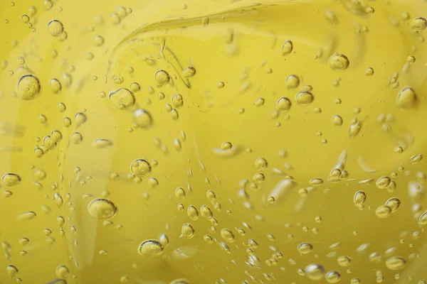 Pure Transparante Cosmetische Gel Gele Achtergrond Close — Stockfoto