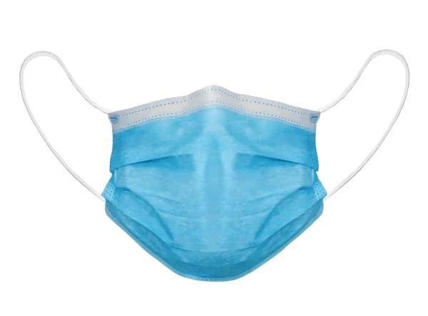 Blue Medical Face Mask Isolated White — Stock Photo, Image