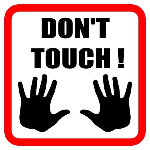 Não Toques Ilustração Das Mãos Como Medida Importante Durante Surto — Fotografia de Stock