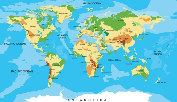 Ilustración Del Mapa Del Mundo Concepto Agencia Viajes —  Fotos de Stock