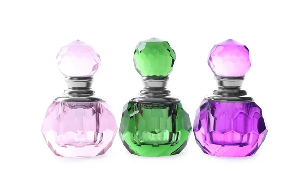 Bottles Luxury Perfume Isolated White — Stock Photo, Image