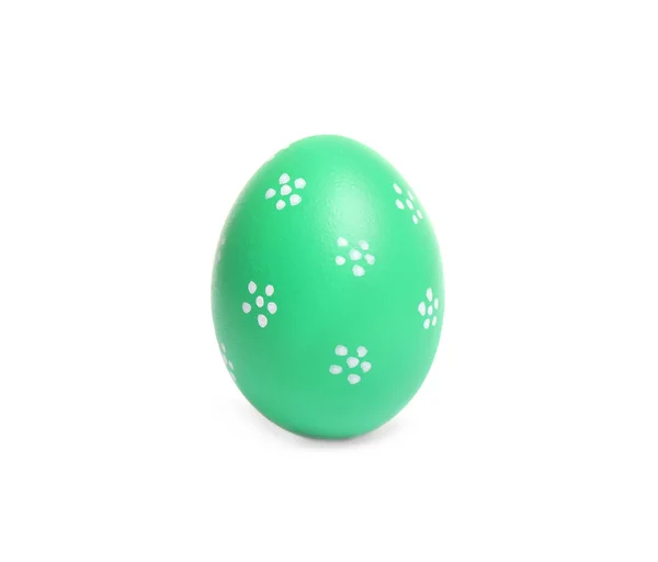 Huevo Verde Para Celebración Pascua Aislado Blanco —  Fotos de Stock