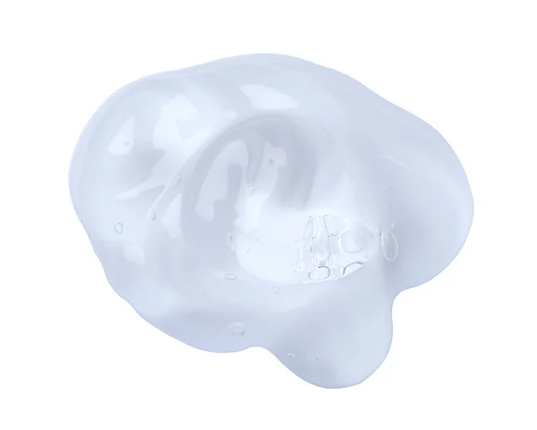 Échantillon Gel Cosmétique Transparent Sur Fond Blanc Vue Supérieure — Photo