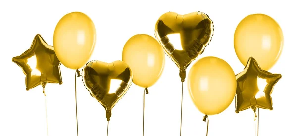 Conjunto Balões Cores Diferentes Sobre Fundo Branco Design Banner — Fotografia de Stock