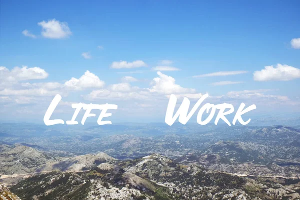 Picturesque View Beautiful Mountains Sunny Day Concept Balance Work Life — Stock Photo, Image