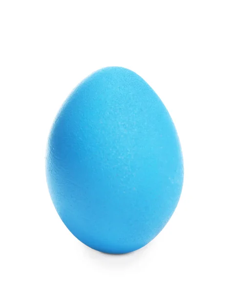 Голубое Яйцо Празднования Пасхи Изолированы Белом — стоковое фото