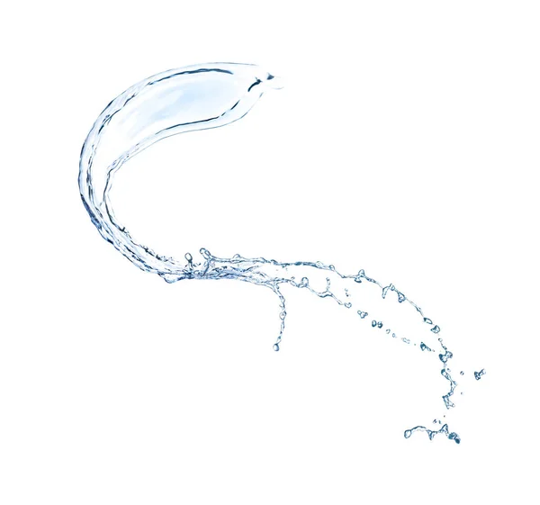 白い背景に水の抽象的なスプラッシュ — ストック写真