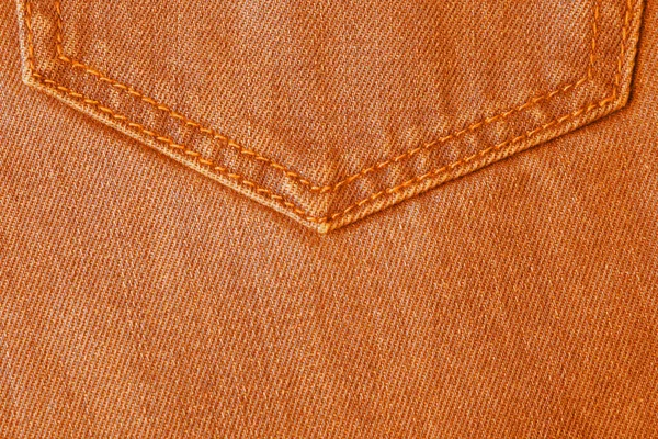 Texture Orange Jeans Background Closeup — Stock Photo, Image