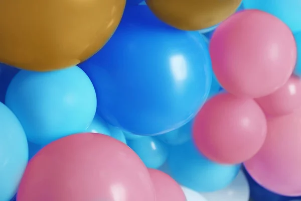 Πολλά Χρωματιστά Μπαλόνια Φόντο Διακόσμηση Πάρτι — Φωτογραφία Αρχείου