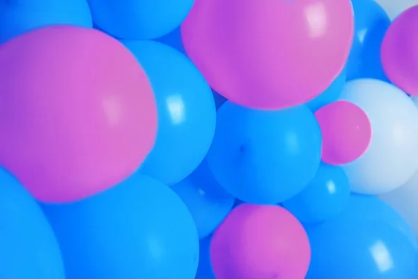 Många Färg Ballonger Som Bakgrund Partyinredning — Stockfoto