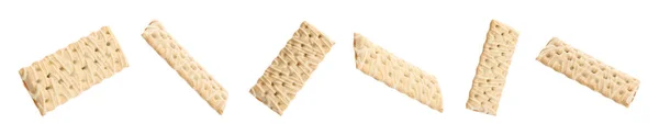 Набір Смачного Печива Білому Тлі Дизайн Прапора — стокове фото