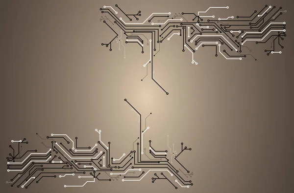 Electronics and technology. Circuit board pattern illustration