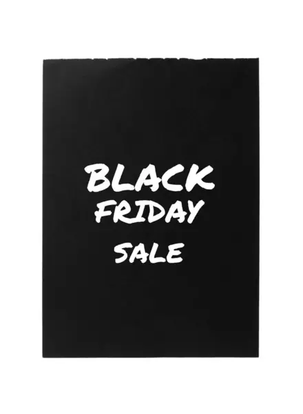 Notatnik Napisem Black Friday Sale Odizolowany Biało — Zdjęcie stockowe