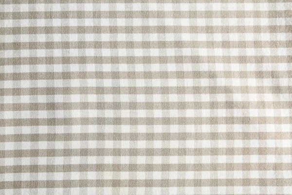 Texture White Checkered Fabric Background Closeup — Stock Photo, Image
