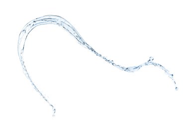 Beyaz arkaplanda soyut su sıçraması