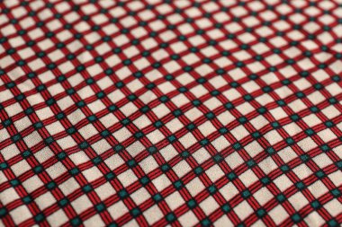 Arka plan olarak şık desenli güzel kumaş dokusu, yakın plan