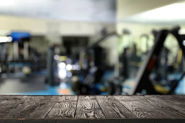 Surface Bois Vide Dans Intérieur Moderne Salle Gym — Photo