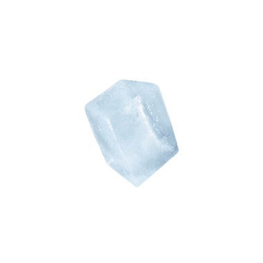 Buz küpü beyaza izole edilmiş. Donmuş sıvı