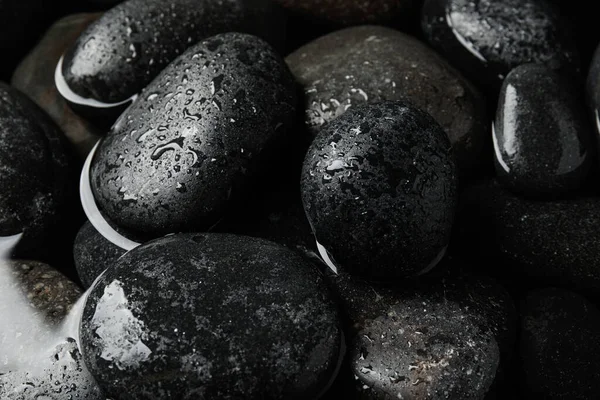 Steinhaufen Wasser Als Hintergrund Nahaufnahme Zen Lebensstil — Stockfoto