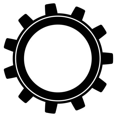 Beyaz arkaplanda dişli mekanizması için dişli çarkının çizimi