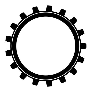 Beyaz arkaplanda dişli mekanizması için dişli çarkının çizimi