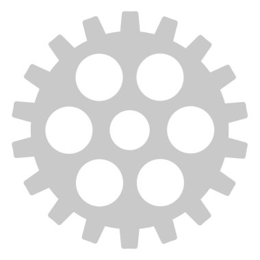 Beyaz arkaplanda dişli mekanizması için dişli çarkının çizimi