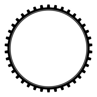Beyaz arkaplanda dişli mekanizması için dişli çarkının çizimi