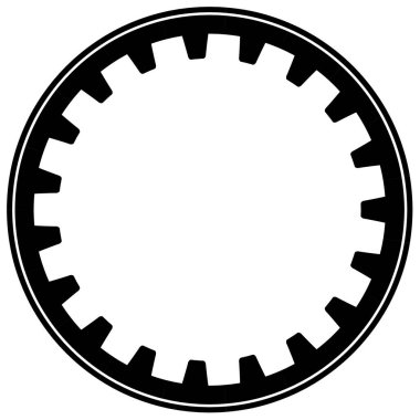 Beyaz arkaplanda dişli mekanizması için dişli çarkının çizimi