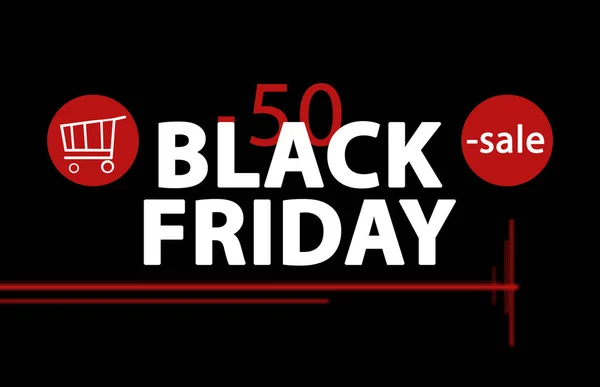 Tekst Black Friday Ikony Zakupów Ciemnym Tle — Zdjęcie stockowe