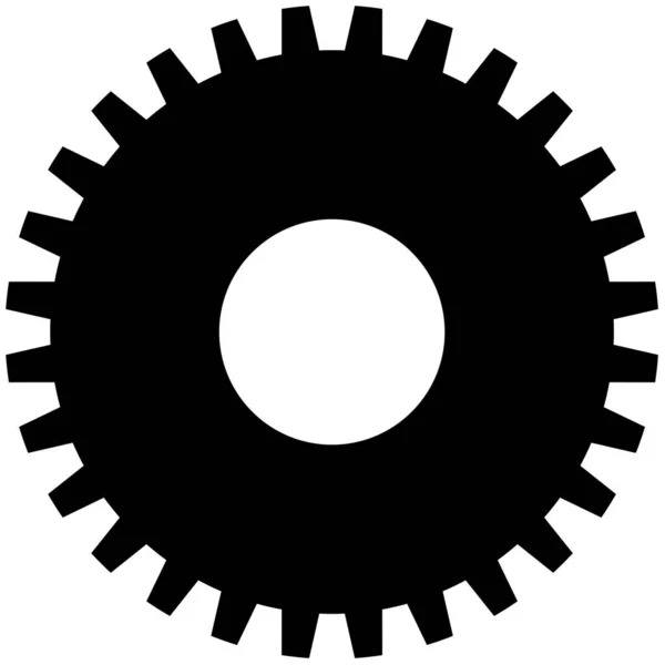 Ilustração Cogwheel Para Mecanismo Engrenagem Sobre Fundo Branco — Fotografia de Stock