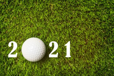 2021 golf etkinliği için toplu davetiye tasarımı. Metin için boşluk