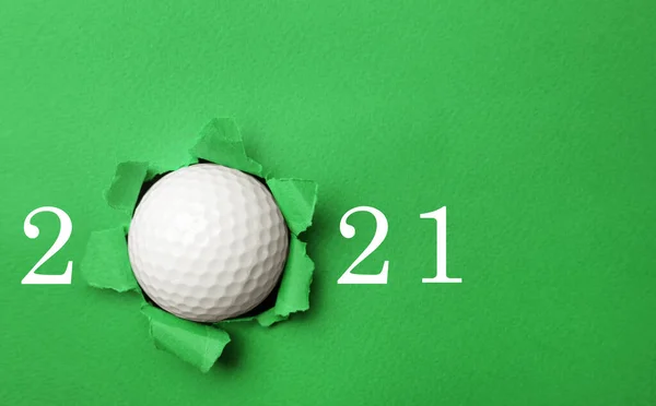 Invitation Card Design Con Palla 2021 Eventi Golf Spazio Testo — Foto Stock