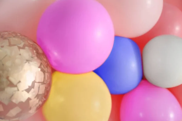 Красиві Барвисті Кульки Світлому Фоні Крупним Планом Декор Вечірки — стокове фото