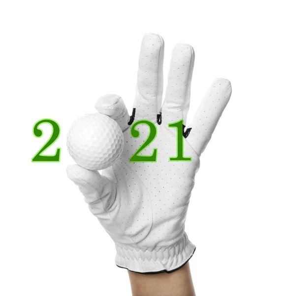 Meghívó Kártya Design Labda 2021 Golf Események — Stock Fotó