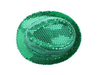 Yeşil leprikon şapkalı, beyaz, üst manzaralı. Aziz Patrick Günü kutlaması