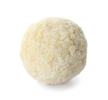 Lezzetli çikolatalı yer mantarı şekeri beyaza izole edilmiş.