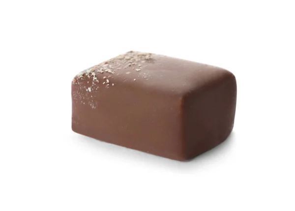 Deliciosos Dulces Chocolate Con Leche Aislados Blanco —  Fotos de Stock