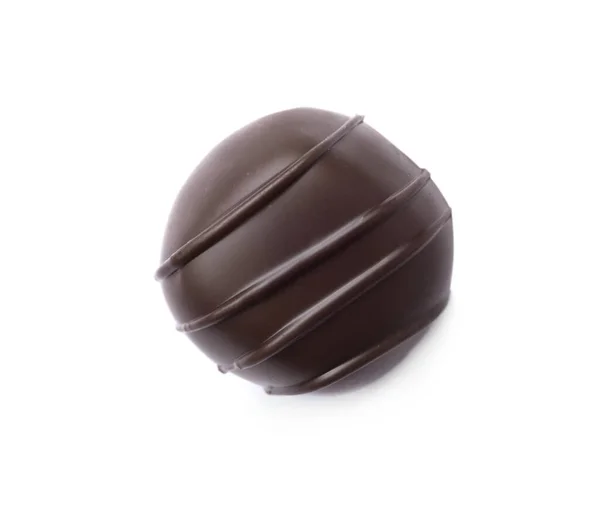 Finom Étcsokoládé Cukorka Elszigetelt Fehér — Stock Fotó