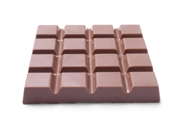 Heerlijke Melkchocoladereep Geïsoleerd Wit — Stockfoto