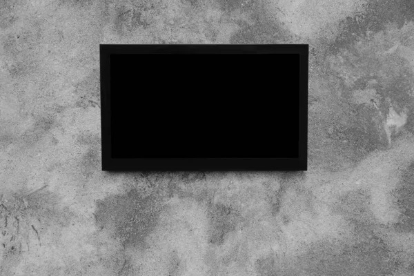 灰色の壁の近代的なテレビ デザインのための空間 — ストック写真