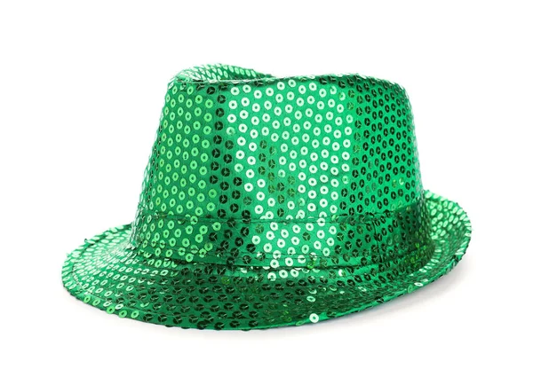 緑色のレプコーン帽子は白で隔離されています 聖パトリックの日のお祝い — ストック写真