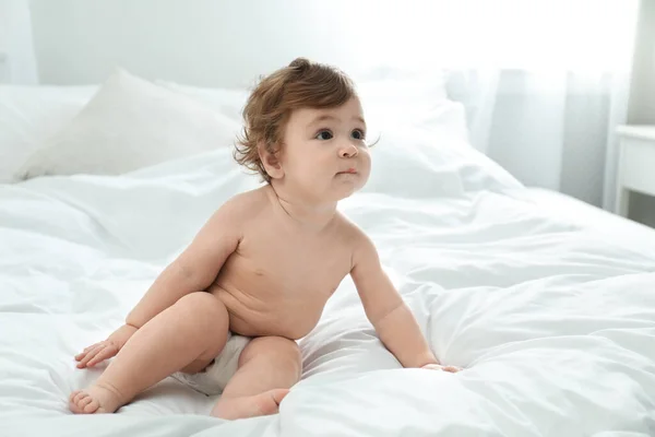 Leuke Kleine Baby Luier Bed — Stockfoto
