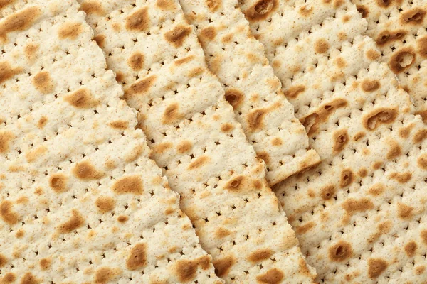 Traditional Matzos Background Top View Pesach Passover Celebration — Stock Photo, Image