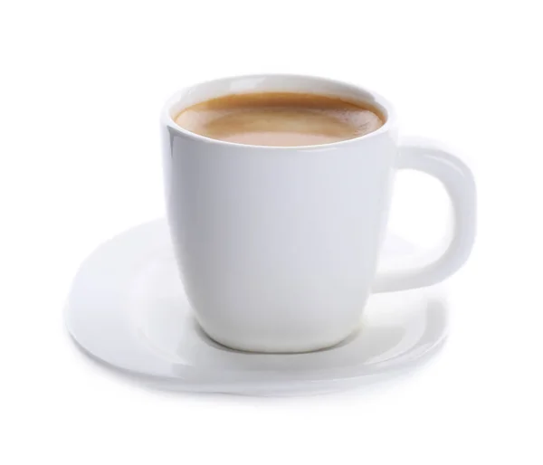Чашка Ароматным Кофе Изолированы Белом — стоковое фото
