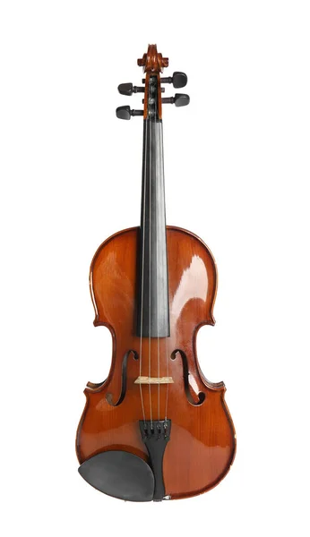 Κλασσικό Βιολί Απομονωμένο Στο Λευκό Μουσικό Όργανο — Φωτογραφία Αρχείου